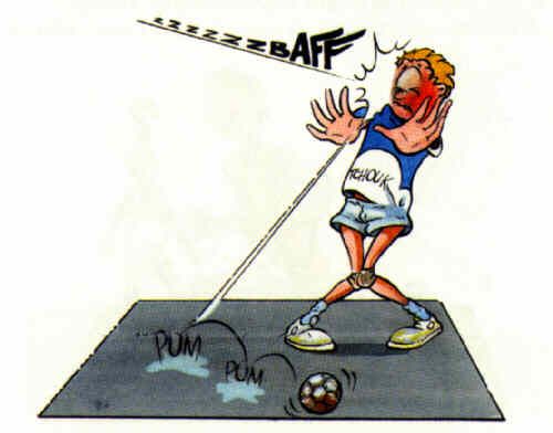 Illustration des Fehlers «Ball auf den Boden fallen»